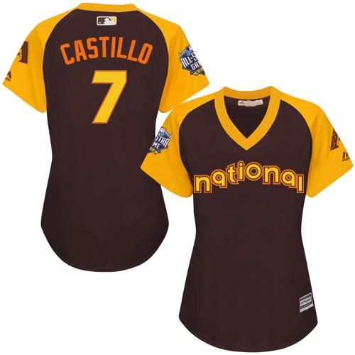 Diamondbacks #7 Welington Castillo Brown 2016 All-Star National League Women's Stitched MLB Jersey