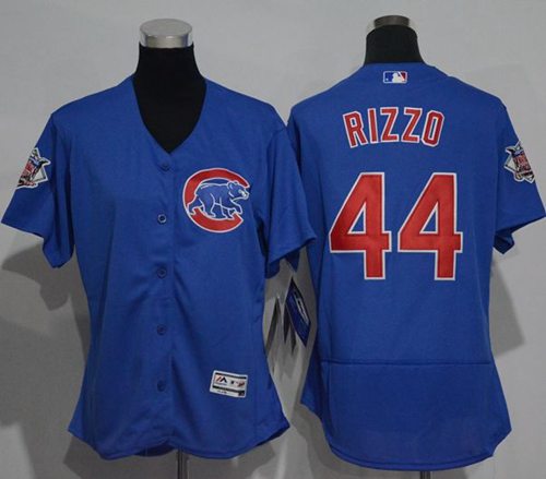 Cubs #44 Anthony Rizzo Blue Flexbase Authentic Women's Stitched MLB Jersey