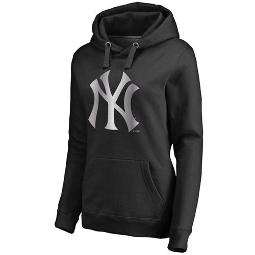 Women's New York Yankees Platinum Collection Pullover Hoodie Black