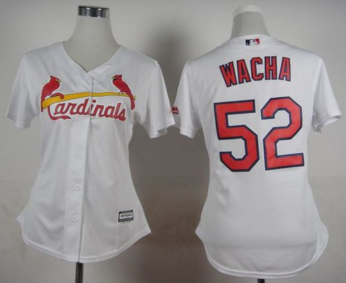 Cardinals #52 Michael Wacha White Home Women's Stitched MLB Jersey