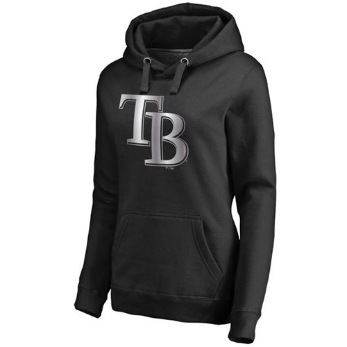 Women's Tampa Bay Rays Platinum Collection Pullover Hoodie Black