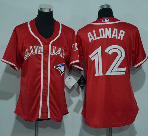 Blue Jays #12 Roberto Alomar Red Women's Canada Day Stitched MLB Jersey
