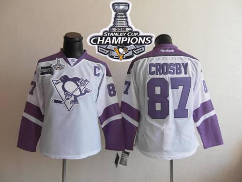 Penguins #87 Sidney Crosby 2016 Stanley Cup Champions Women's Thanksgiving Edition Stitched NHL Jersey