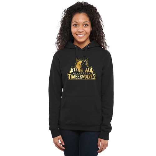 Women's Minnesota Timberwolves Gold Collection Pullover Hoodie Black