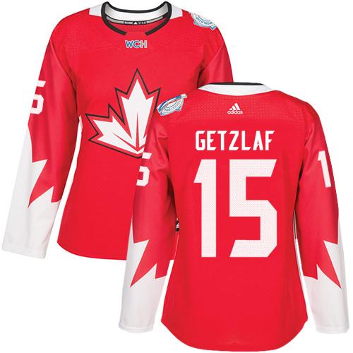 Team Canada #15 Ryan Getzlaf Red 2016 World Cup Women's Stitched NHL Jersey