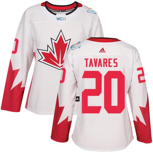 Team Canada #20 John Tavares White 2016 World Cup Women's Stitched NHL Jersey
