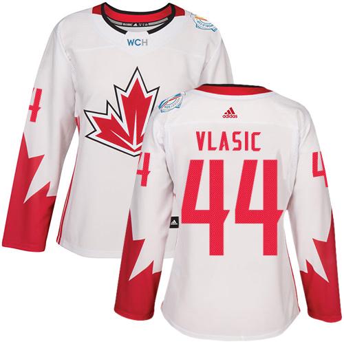 Team Canada #44 Marc-Edouard Vlasic White 2016 World Cup Women's Stitched NHL Jersey