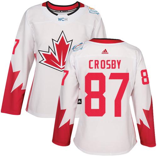 Team Canada #87 Sidney Crosby White 2016 World Cup Women's Stitched NHL Jersey