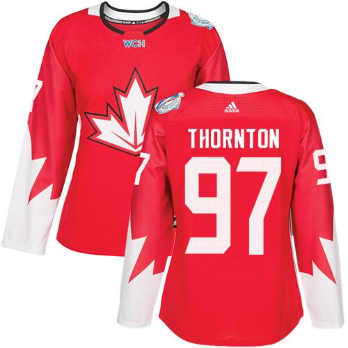 Team Canada #97 Joe Thornton Red 2016 World Cup Women's Stitched NHL Jersey