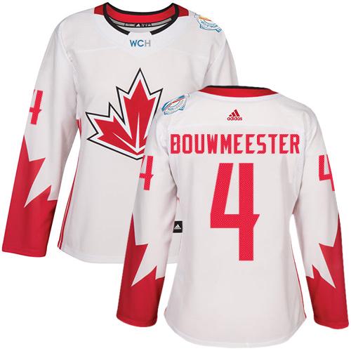 Team Canada #4 Jay Bouwmeester White 2016 World Cup Women's Stitched NHL Jersey