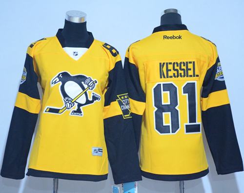 Penguins #81 Phil Kessel Gold 2017 Stadium Series Women's Stitched NHL Jersey