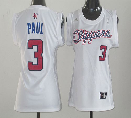 Clippers #3 Chris Paul White Women Fashion Stitched NBA Jersey