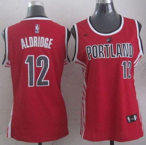 Blazers #12 Lamarcus Aldridge Red Women's Alternative Stitched NBA Jersey