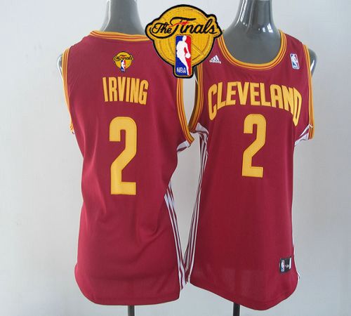 Cavaliers #2 Kyrie Irving Red The Finals Patch Women's Road Stitched NBA Jersey