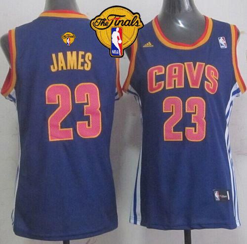 Cavaliers #23 LeBron James Light Blue The Finals Patch Women's Fashion Stitched NBA Jersey