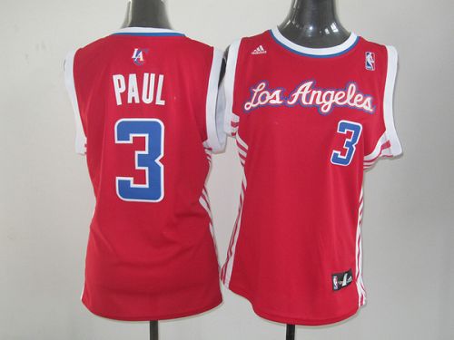 Clippers #3 Chris Paul Red Women's Road Stitched NBA Jersey