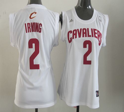 Cavaliers #2 Kyrie Irving White Women Fashion Stitched NBA Jersey