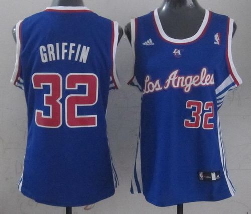 Clippers #32 Blake Griffin Blue Women Fashion Stitched NBA Jersey