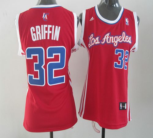 Clippers #32 Blake Griffin Red Women's Road Stitched NBA Jersey