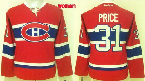 Canadiens #31 Carey Price Red CH Women's Stitched NHL Jersey