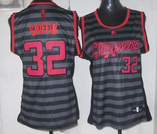Clippers #32 Blake Griffin Black/Grey Women's Groove Stitched NBA Jersey