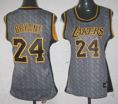 Lakers #24 Kobe Bryant Grey Women's Static Fashion Stitched NBA Jersey