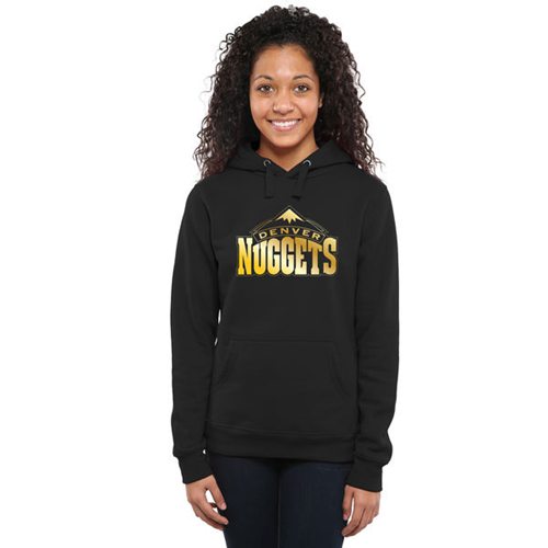 Women's Denver Nuggets Gold Collection Pullover Hoodie Black