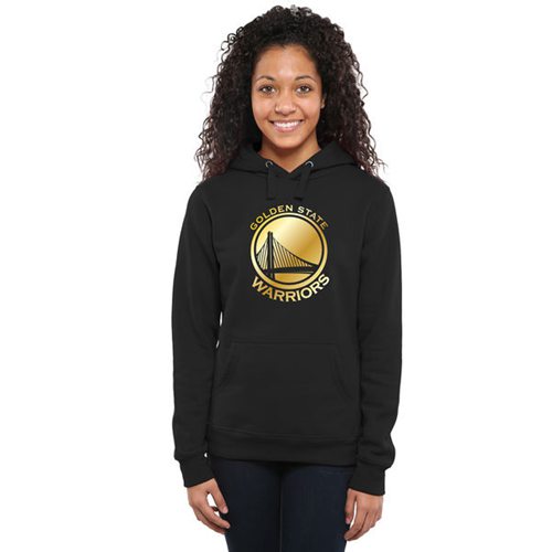 Women's Golden State Warriors Gold Collection Pullover Hoodie Black