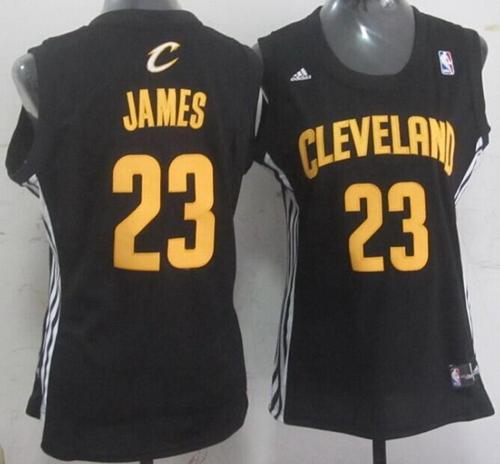 Cavaliers #23 LeBron James Black Women's Fashion Stitched NBA Jersey