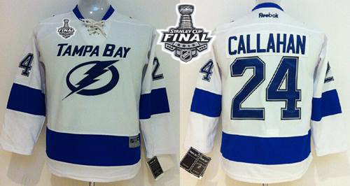 Lightning #24 Ryan Callahan White Road Women's 2015 Stanley Cup Stitched NHL Jersey