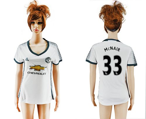 Women's Manchester United #33 McNAIR Sec Away Soccer Club Jersey
