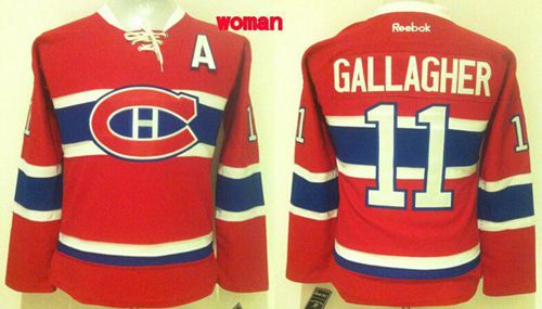 Canadiens #11 Brendan Gallagher Red Home Women's Stitched NHL Jersey