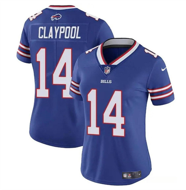 Women's Buffalo Bills #14 Chase Claypool Blue Vapor Football Stitched Jersey(Run Small)