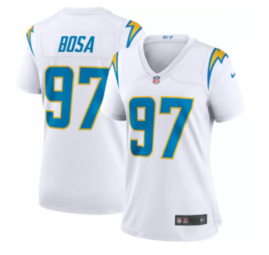 Women's Los Angeles Chargers #97 Joey Bosa White Stitched NFL Jersey