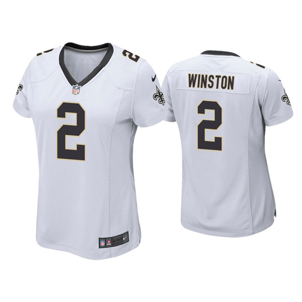 Women's New Orleans Saints #2 Jameis Winston White Vapor Untouchable Limited Stitched Jersey(Run Small)