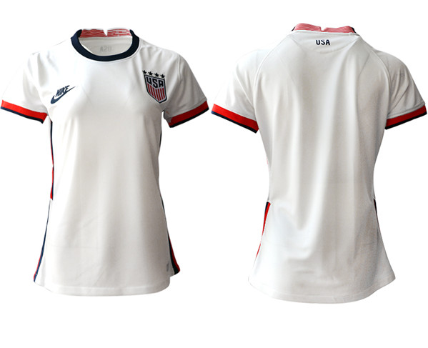 Women's USA Blank Home Soccer Country Jersey