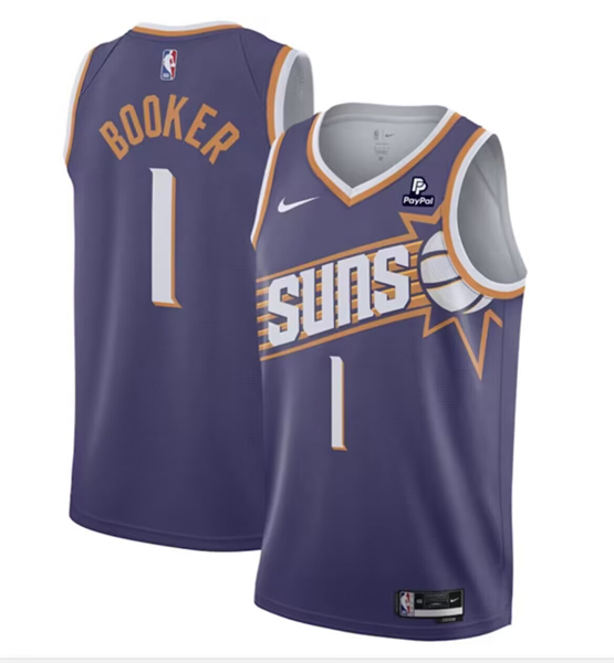 Women's Los Angeles Lakers #1 Devin Booker Purple 2023 Icon Edition Stitched Basketball Jersey(Run Small)