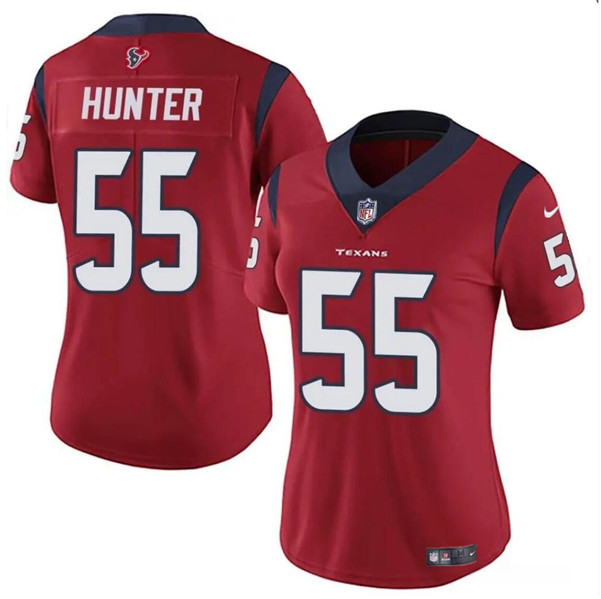 Women's Houston Texans #55 Danielle Hunter Red Vapor Untouchable Limited Stitched Jersey (Run Small)
