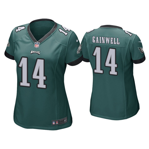Women's Philadelphia Eagles #14 Kenneth Gainwell Green Vapor Untouchable Limited Stitched Football Jersey(Run Small)