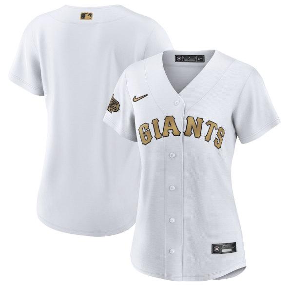 Women's San Francisco Giants Blank White 2022 All-Star Stitched Baseball Jersey(Run Small)