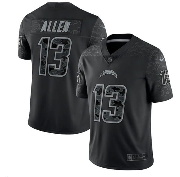 Women's Los Angeles Chargers #13 Keenan Allen Black Reflective Limited Stitched Jersey(Run Small)