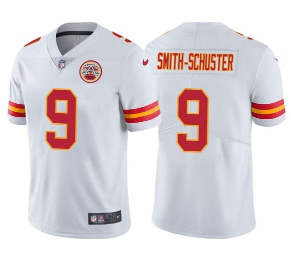 Women's Kansas City Chiefs #9 JuJu Smith-Schuster White Vapor Untouchable Limited Stitched Jersey(Run Small)