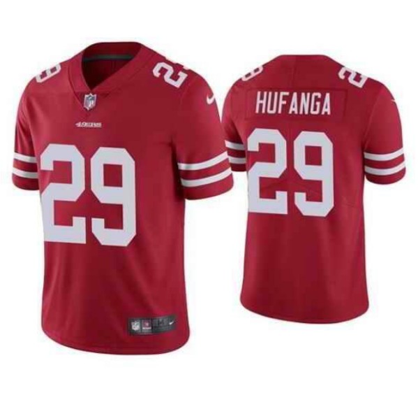 Women's San Francisco 49ers #29 Talanoa Hufanga Red Vapor Untouchable Limited Stitched Jersey(Run Small)