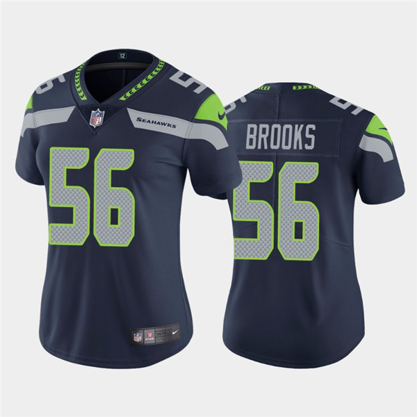 Women's Seattle Seahawks #56 Jordyn Brooks Navy Untouchable Limited Stitched NFL Jersey