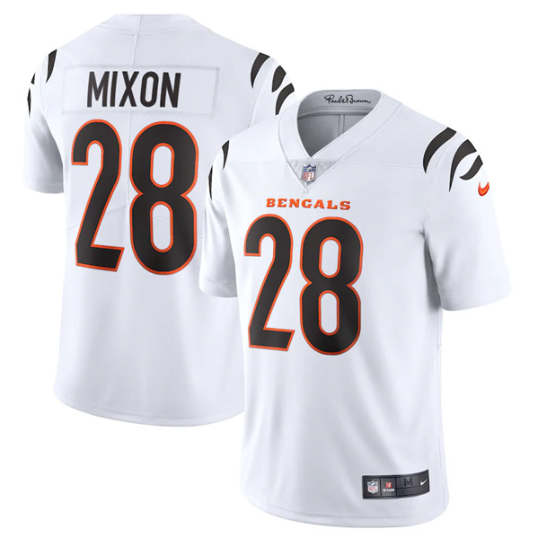 Women's Cincinnati Bengals #28 Joe Mixon 2021 White Vapor Limited Stitched NFL Jersey (Run Smaller)