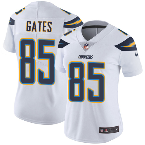 Women's Los Angeles Chargers #85 Antonio Gates White Vapor Untouchable Limited Stitched NFL Jersey