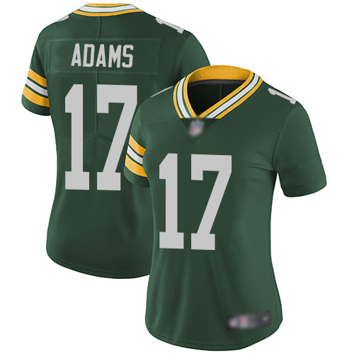 Nike Packers #17 Davante Adams Green Team Color Women's Stitched NFL Jersey