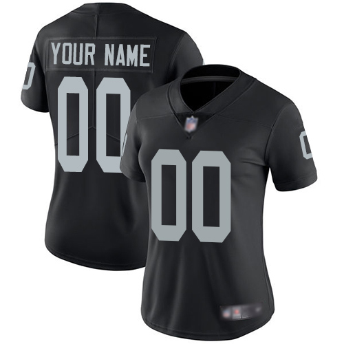 Women's Oakland Raiders Customized Black Team Color Vapor Untouchable Limited Stitched NFL Jersey