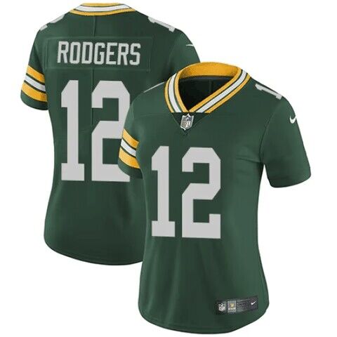 Women's Green Bay Packers #12 Aaron Rodgers Green Limited Stitched Jersey