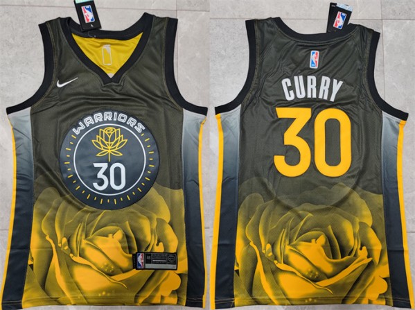 Women Golden State Warriors #30 Stephen Curry 2022/2023 Black City edition Stitched Basketball Jersey